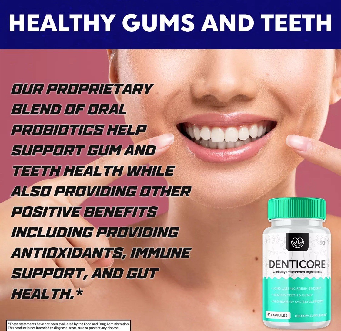 Denticore✨Oral Probiotic✨Denti Core for Gum & Teeth Health✨60 Capsules✨Exp 9/26