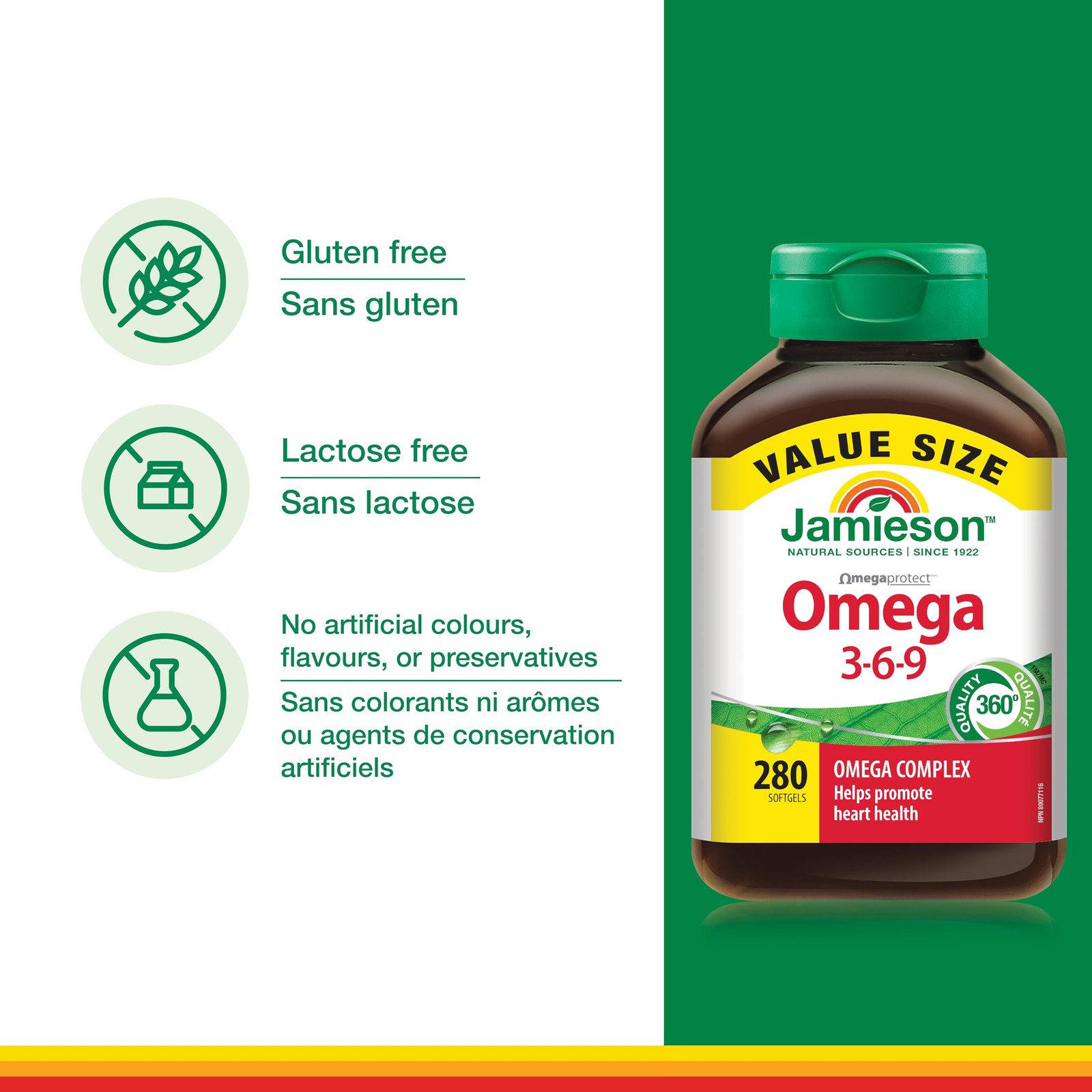 Jamieson Laboratories Jamieson Omega 3-6-9 Softgels 280 Softgels Value Pack