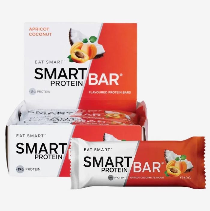 New Smart Protein Bar Apricot Coconut 60g x 12 Bars by Smart Diet Solutions