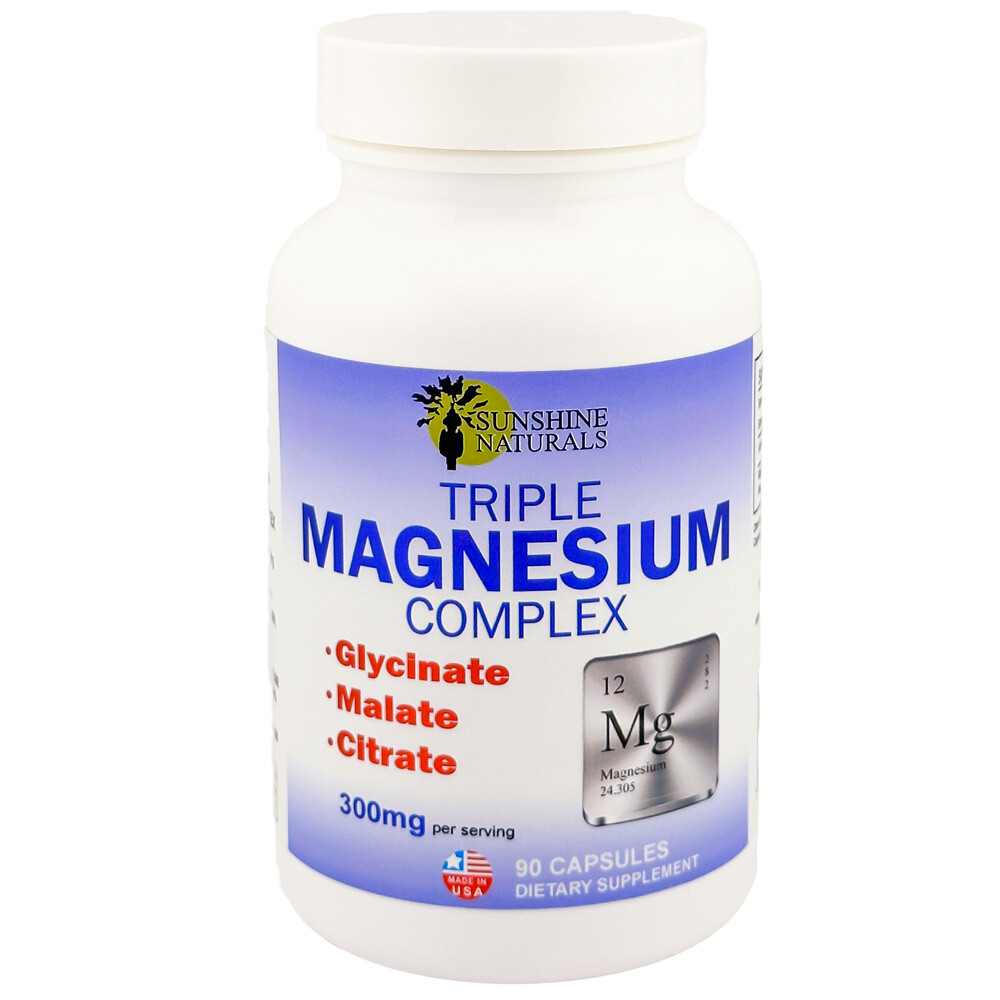 Sunshine Naturals Supplement. Triple Magnesium Complex 300mg.