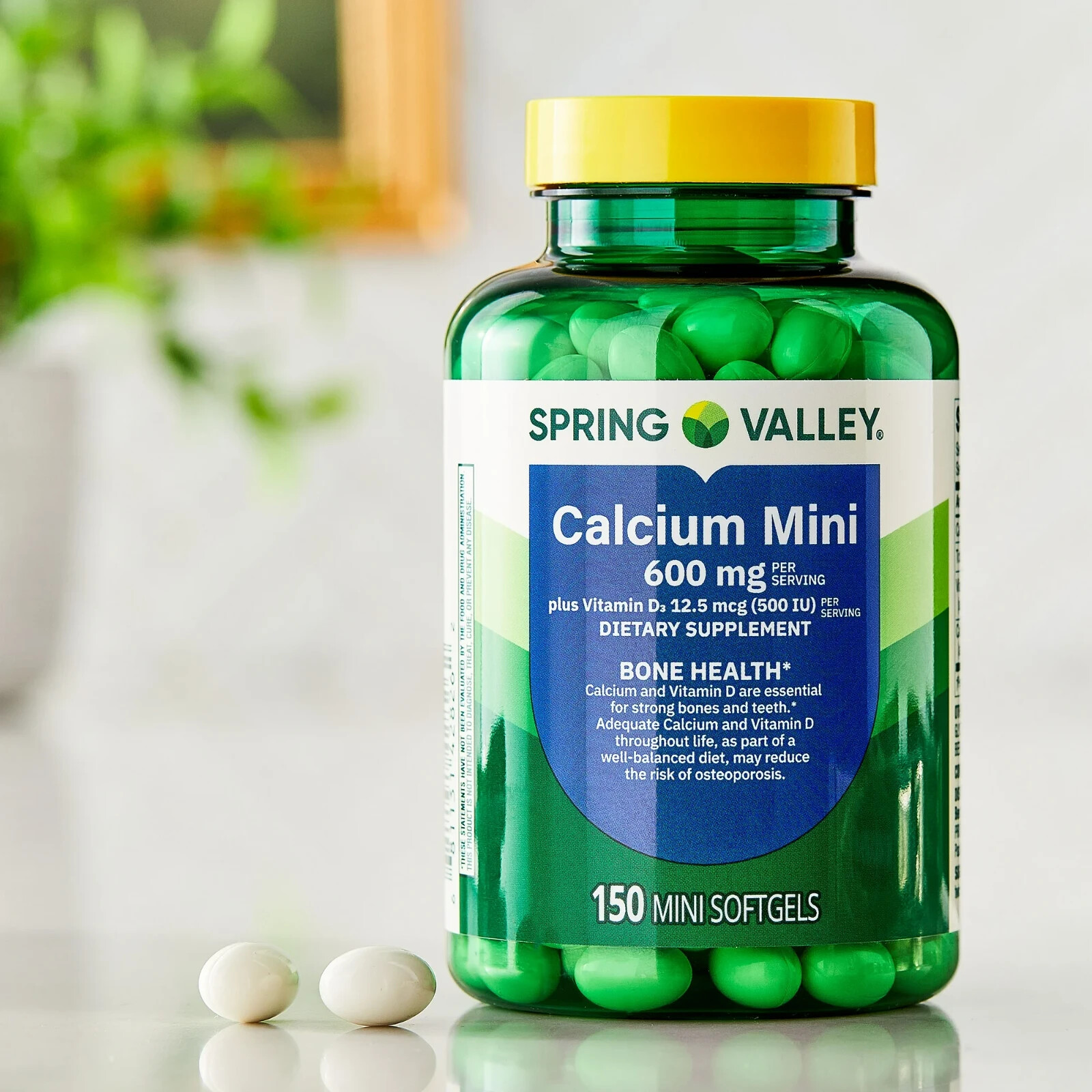 Spring Valley Calcium plus Vitamin D3- 150 Mini Softgels