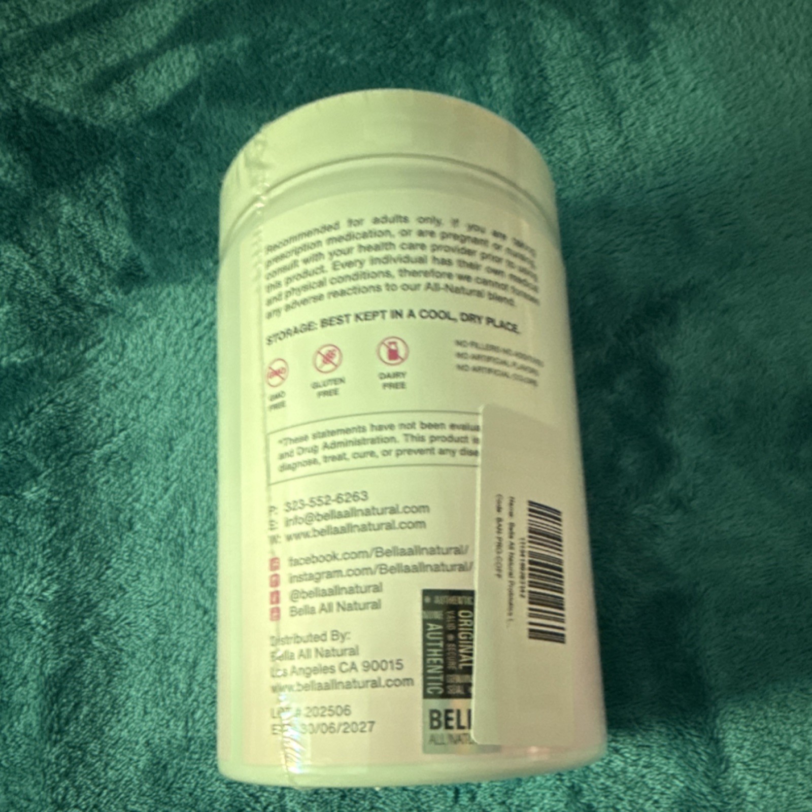 Bella All Natural Probiotics Iced Coffee Powder Gluten Free Dairy Free 17.64oz