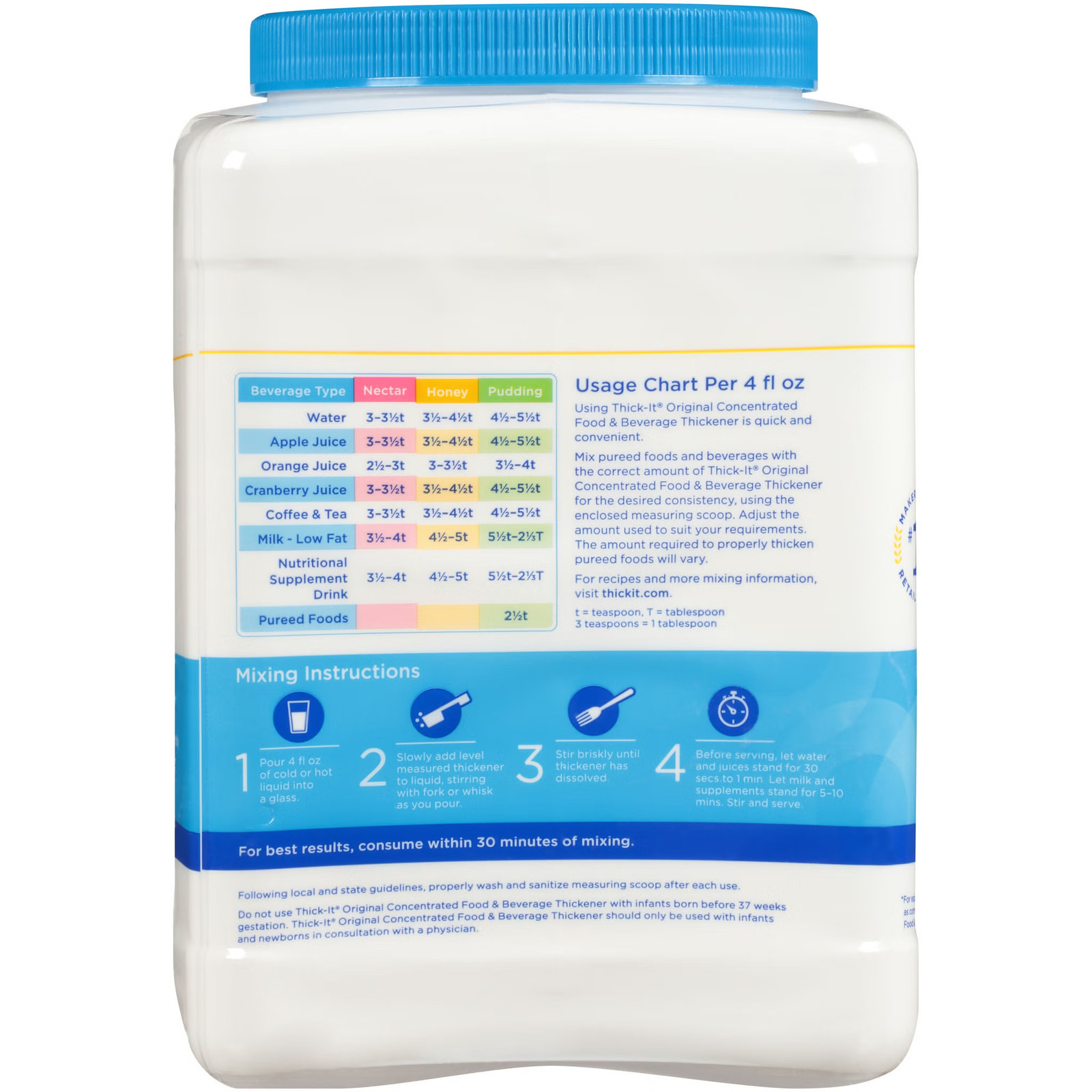 Thick-It Original Concentrated Food & Drink Thickener Unflavored 36 oz. 6 Ct