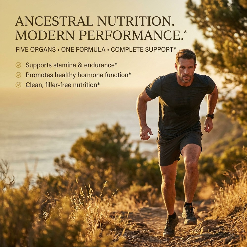 Grass-Fed Beef Organs for Men-More for Energy, Stamina&Male Health 30/60/120Caps