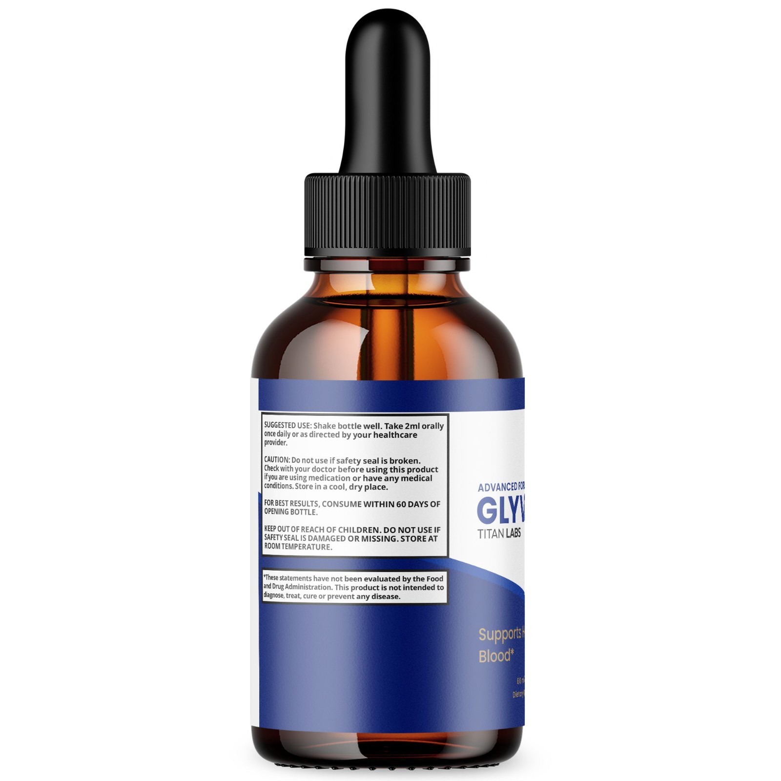 (1 Pack) Glyvoryn Blood Support Drops Glyvo Ryn Vitamin Supplement 30 Servings
