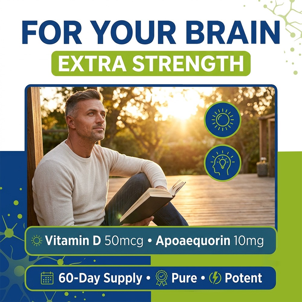 Brain Health Supplement with Apoaequorin Support Memory,Focus&Clarity 30~120Caps