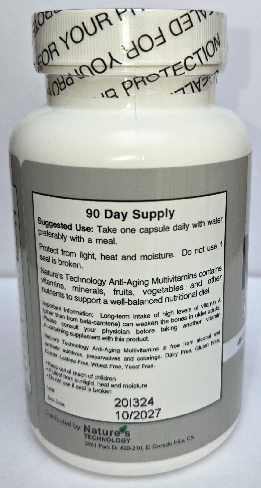 AntiAging Multi Vitamins 90 Capsules For 3 Month Supply Fruit & Veggie Blend