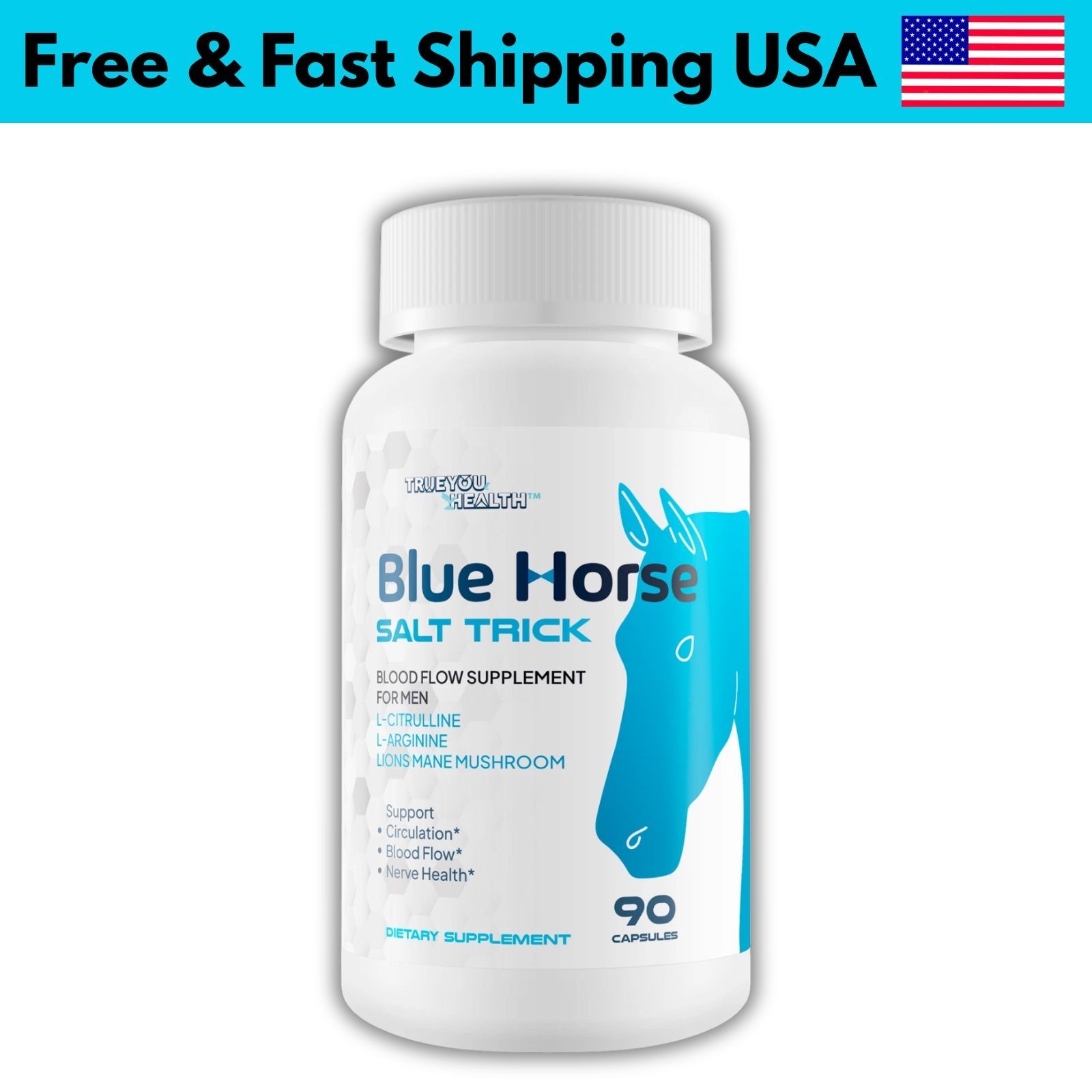 Blue Horse Salt Trick – Our Best Blood Flow Supplement for Men Free Shipping US