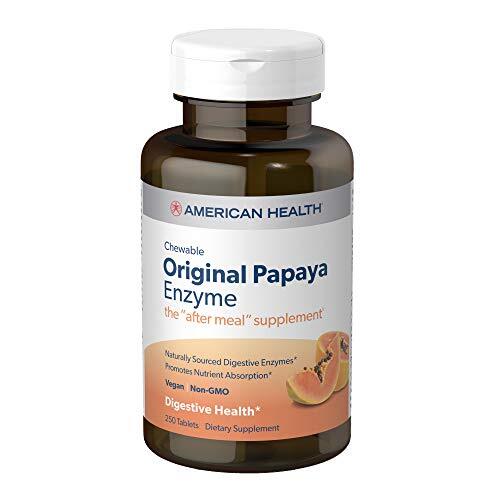 American Health Original Papaya Enzyme Chewable 250 Tablets Fresh Made In USA
