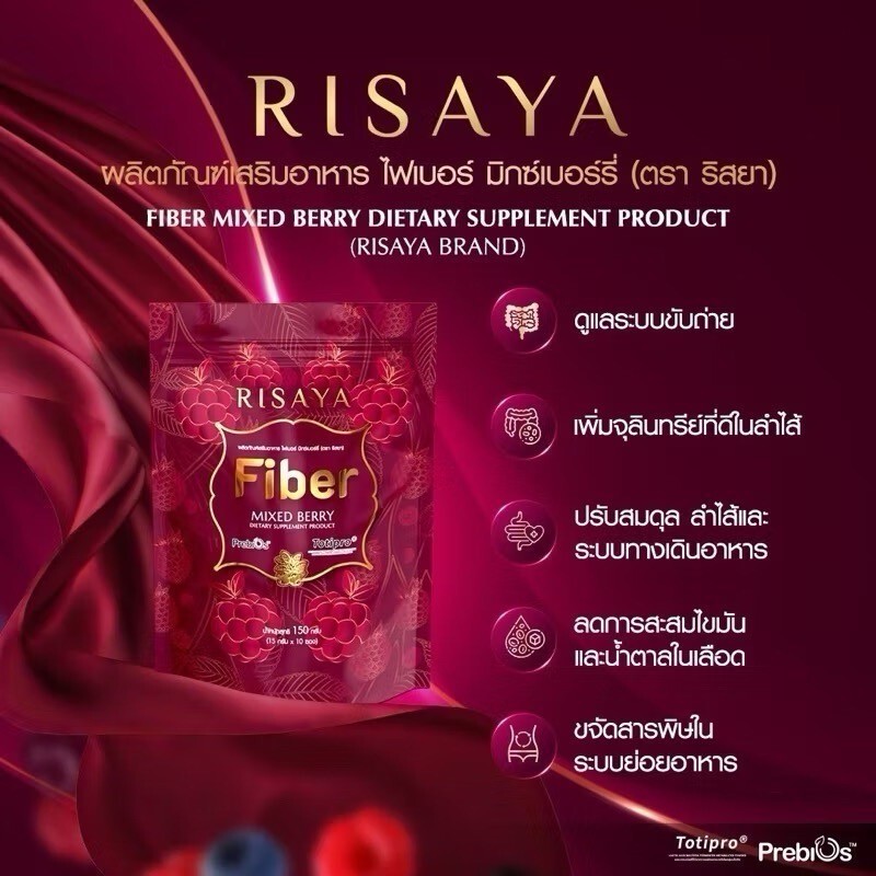 2x Risaya Fiber Mixed Berry Dietary Supplement Weight Management Slimming Health