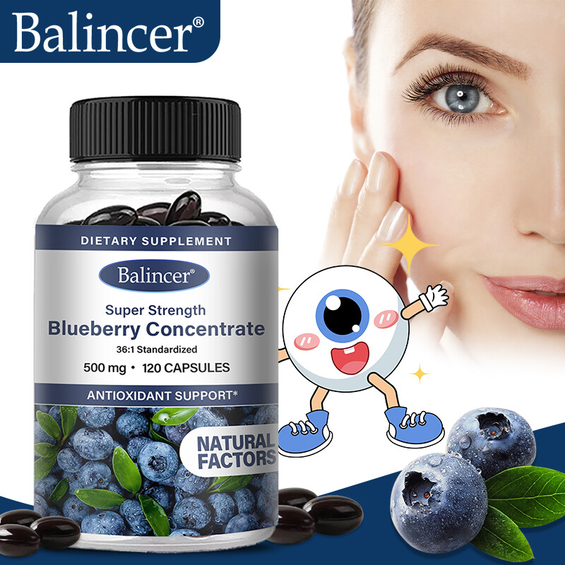 Blueberry Concentrate Supplement, Support Eye Health And Vision, Antioxidant