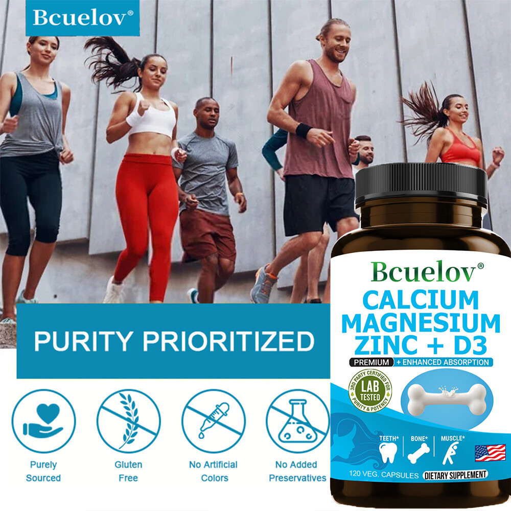 Calcium 1000mg+Magnesium 350mg Capsules – Support Teeth, Bone, Muscle Health