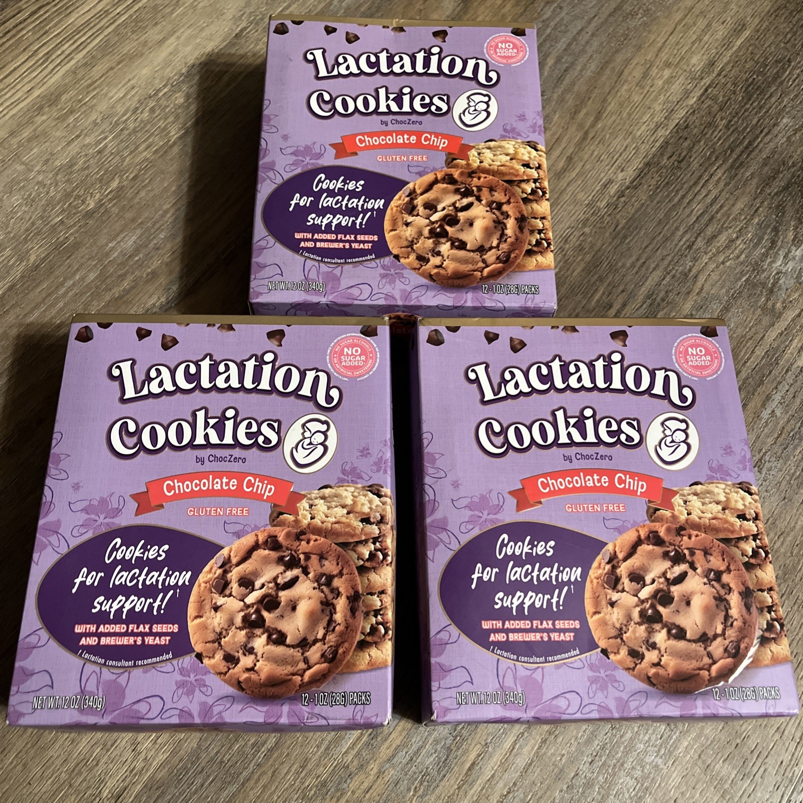 3 Boxes Lactation Cookies Chocolate Chip Exp 06/2026 Supports Milk Supply