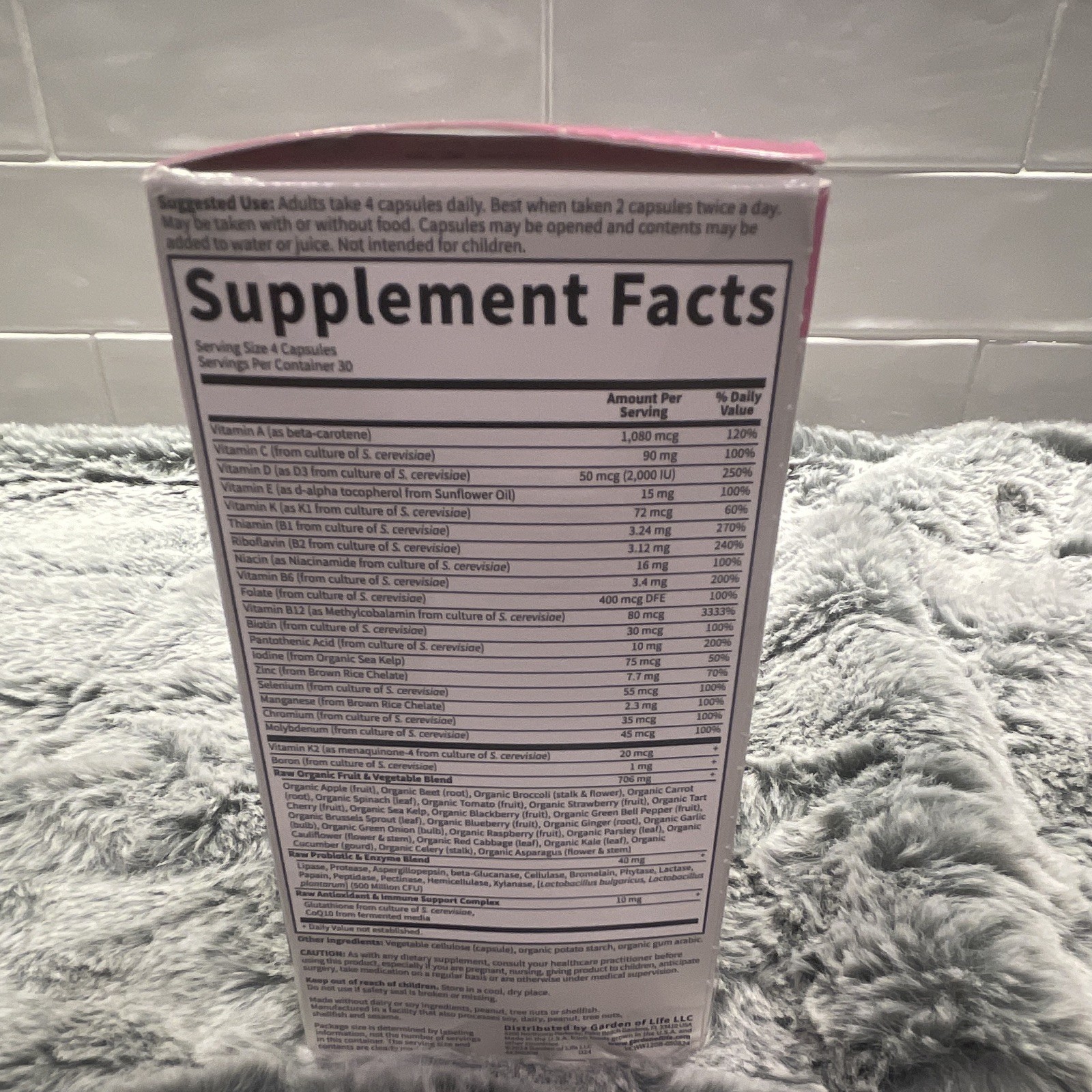 Garden of Life Vitamin Code 50 & Wiser Women Multivitamin 120ct Exp 05/2026