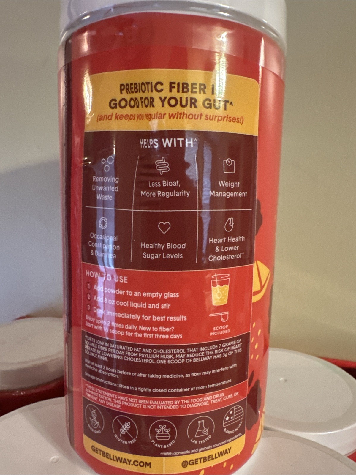 Bellway Super Fiber + Fruit Psyllium Husk Raspberry Lemon 18 oz NEW/SEALED