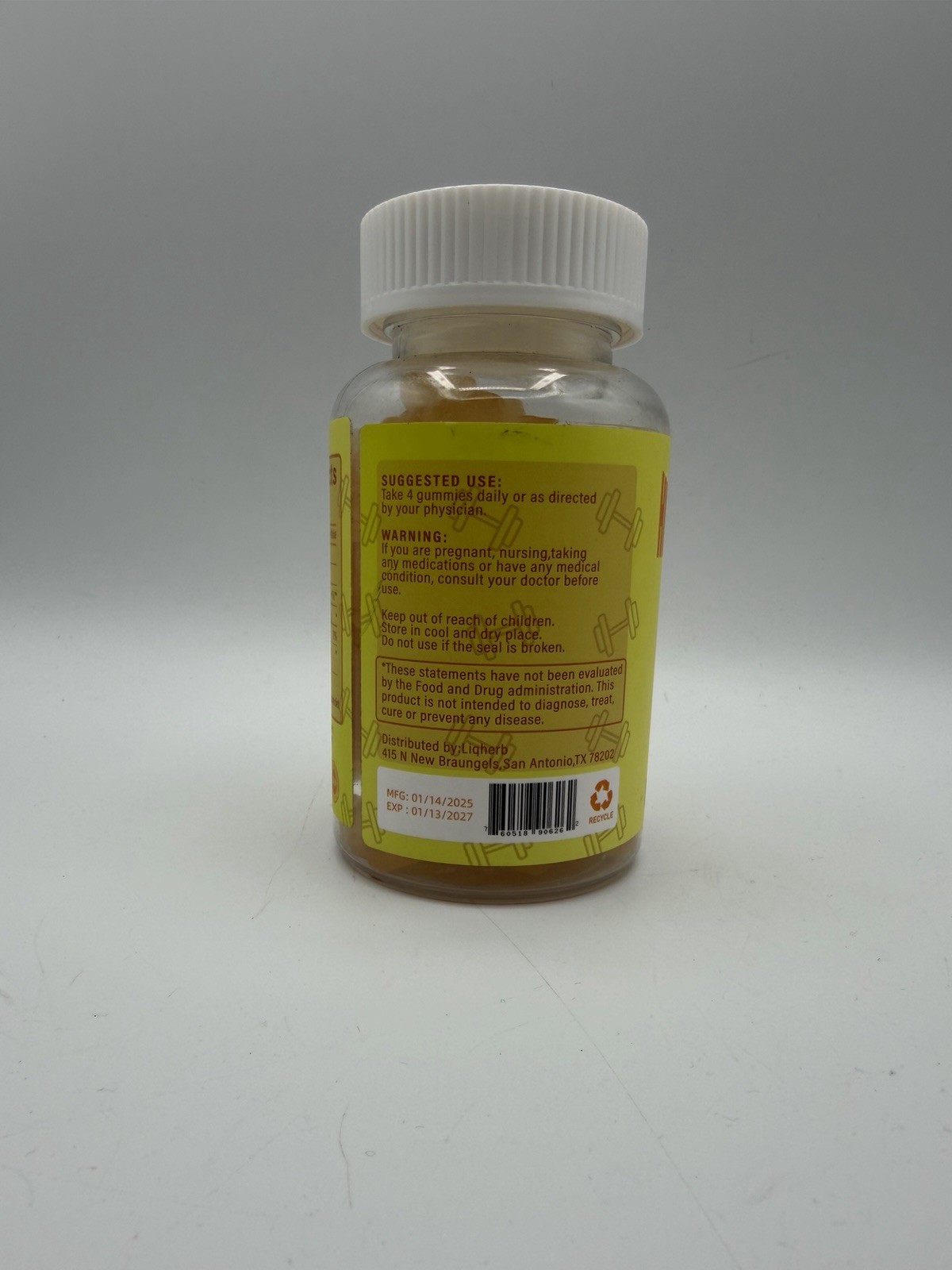 Liqherb HMB + L-Leucine Gummies 3000mg 60 Count Lemon Exp 01/2027
