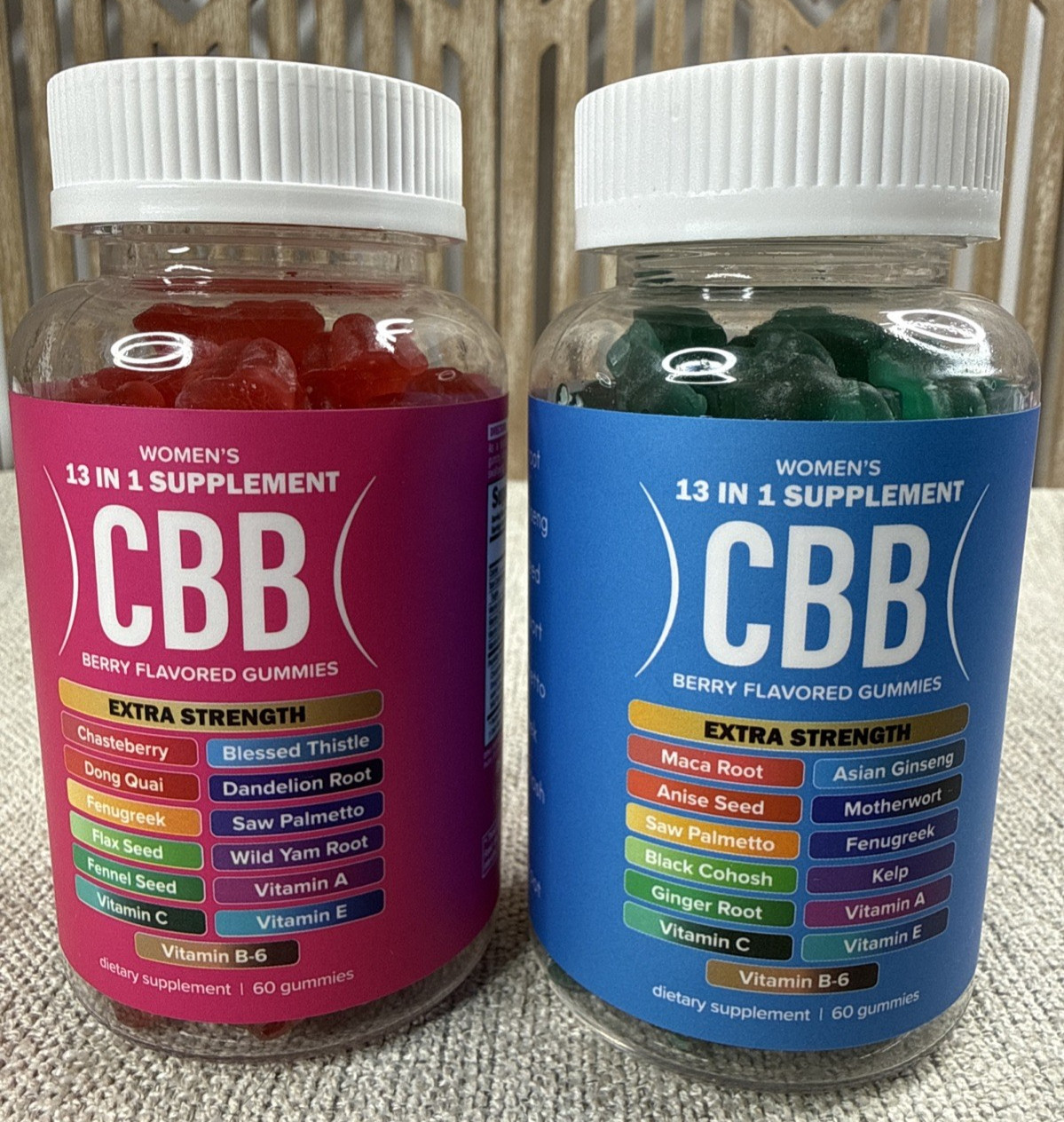 CBB Curvy Body Gummies Top & Booty Support 120 Berry Gummy Work Out Support New
