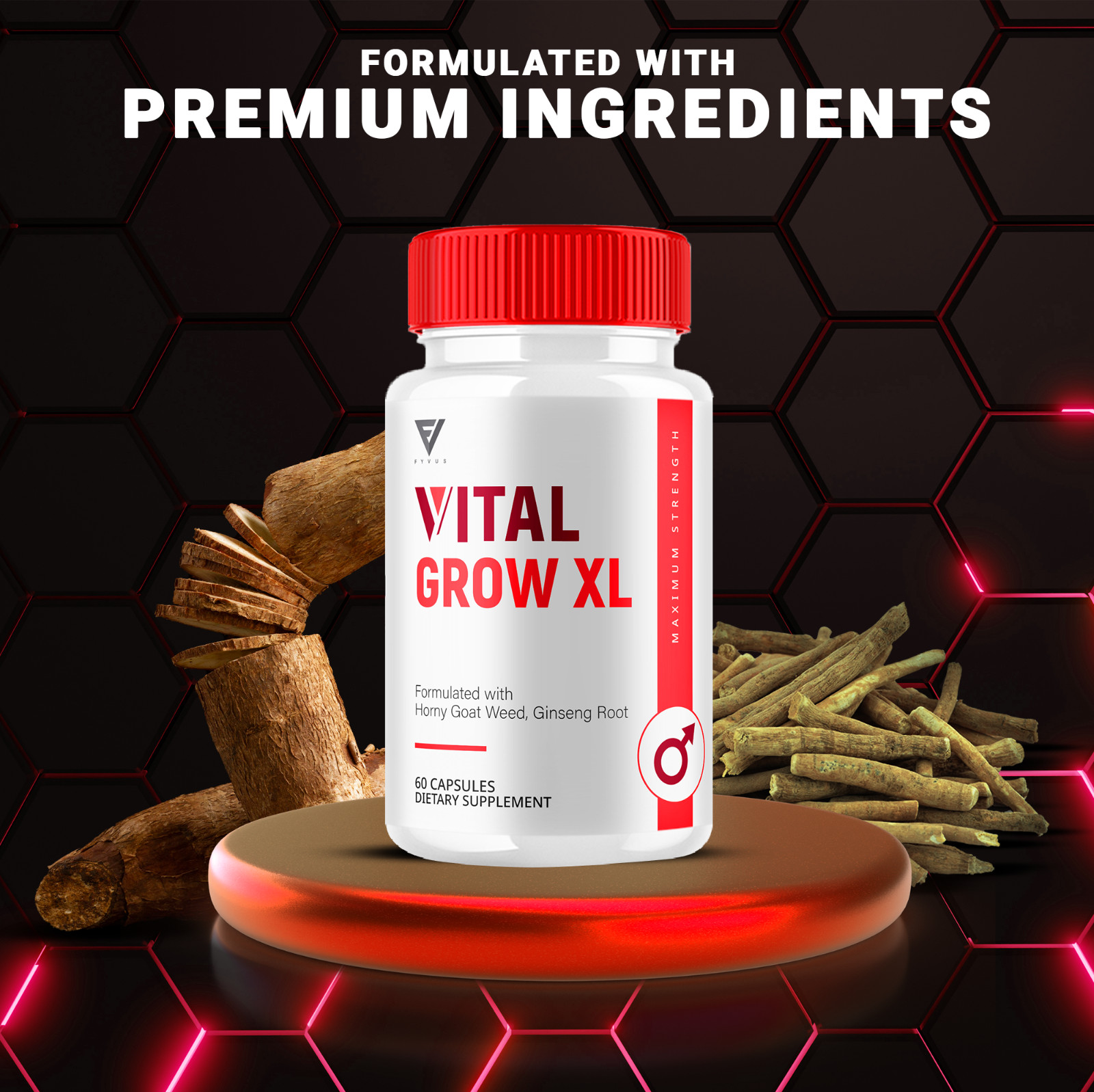(2 Pack) Vital Grow XL Capsules, Vital Grow XL Maximum Strength (120 Capsules)