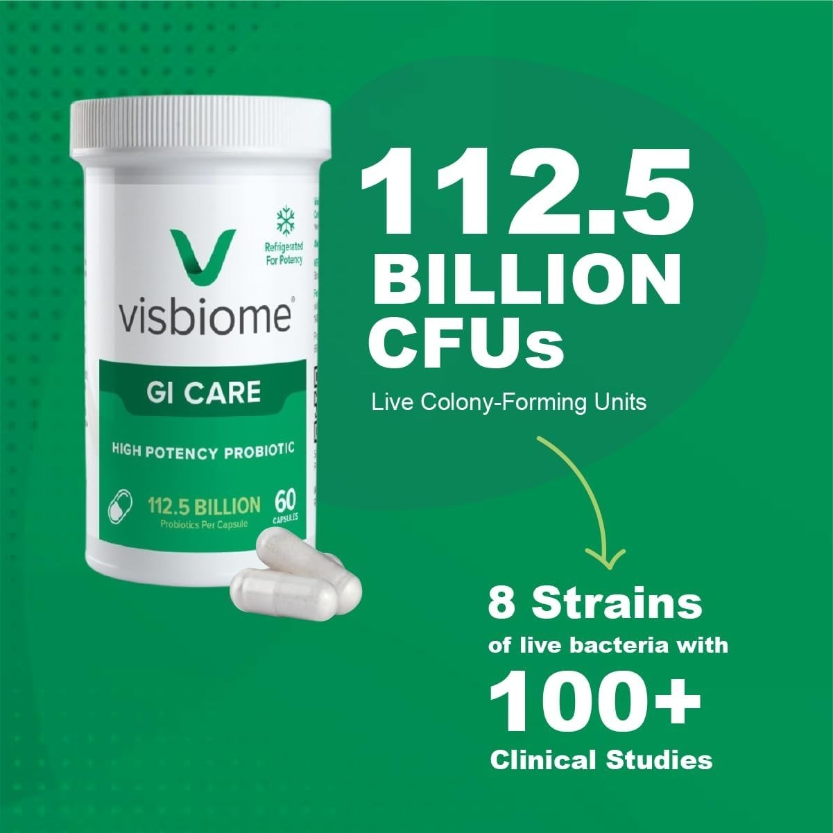 Visbiome 112.5 Billion CFU Probiotic Original De Simone Formulation 120 Caps