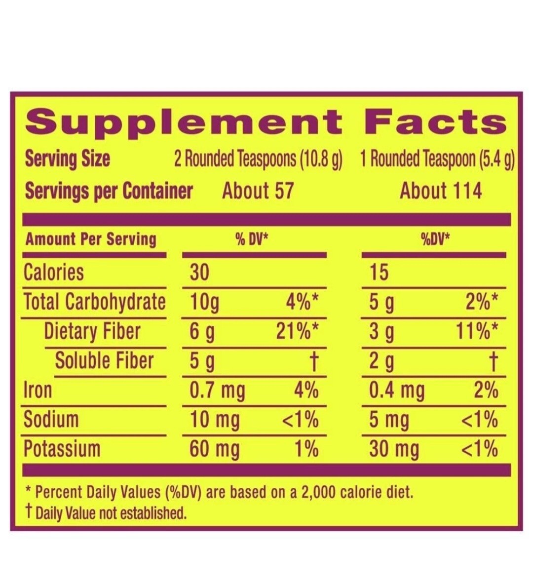 Metamucil Psyllium Husk Powder Sugar-Free Unflavored Supplement, 23.3 oz