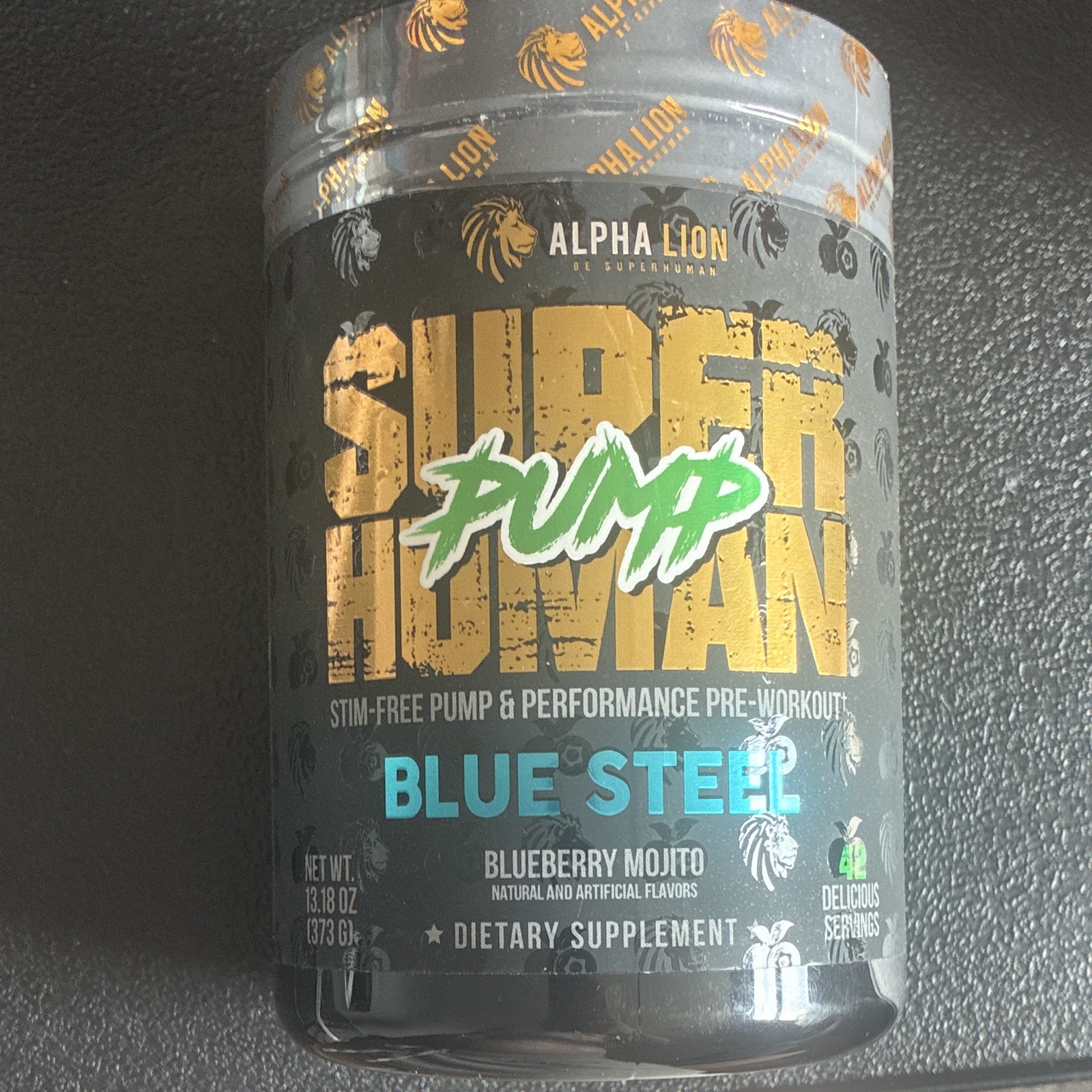 Alpha Lion SuperHuman Pump Stim-Free Pre-Workout Blueberry Mojito 03/28