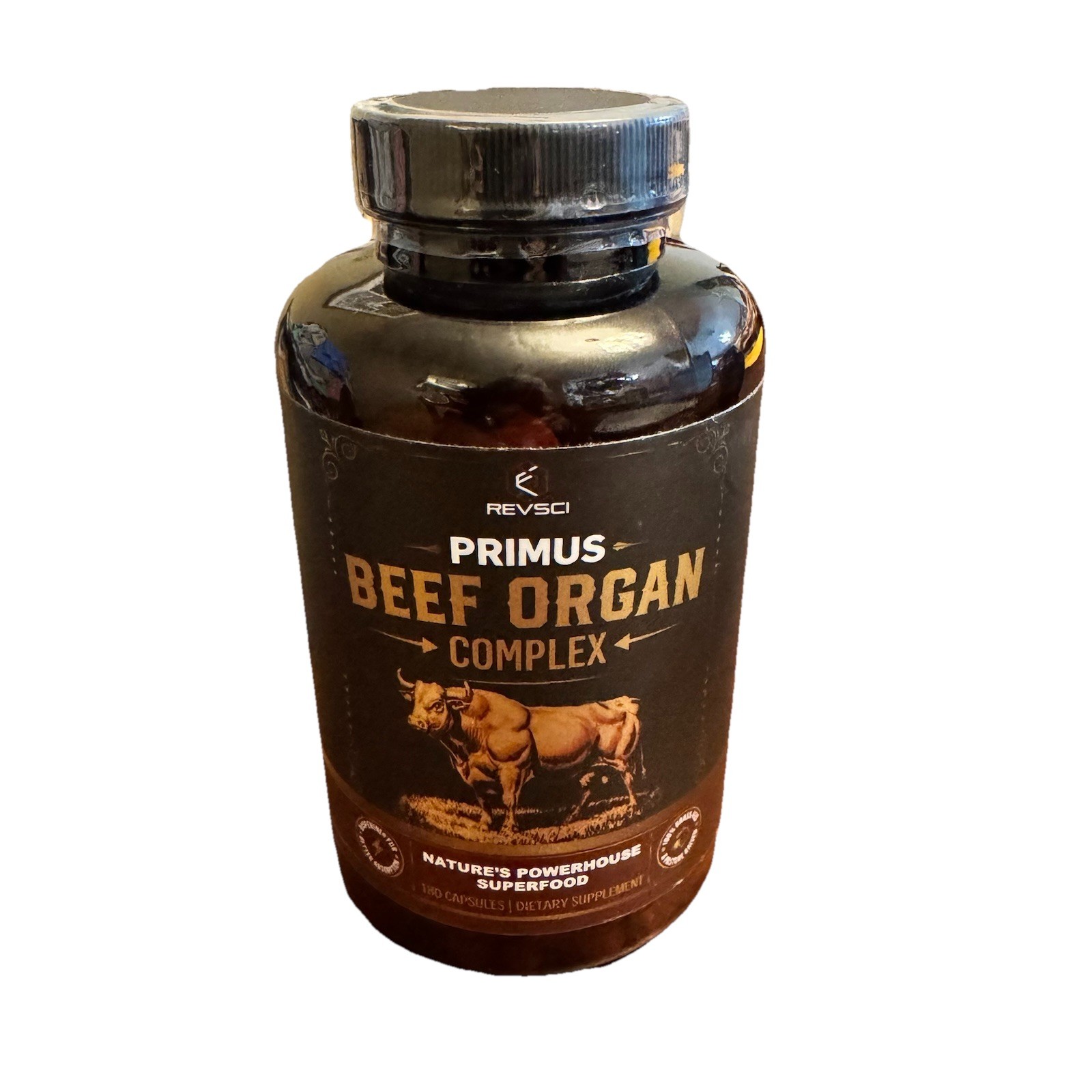 RevSci PRIMUS Grass Fed Beef Organ Complex Superfood 180 Caps 7-2027 NEW Sealed