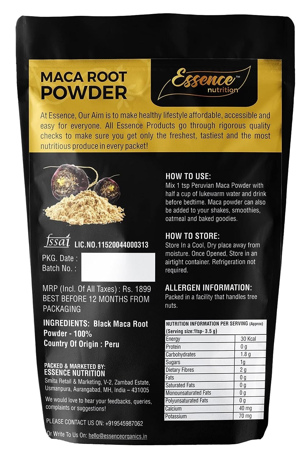 Original Black Maca Root Powder (150gm) – Pure & Effective Maca for Sex Workout
