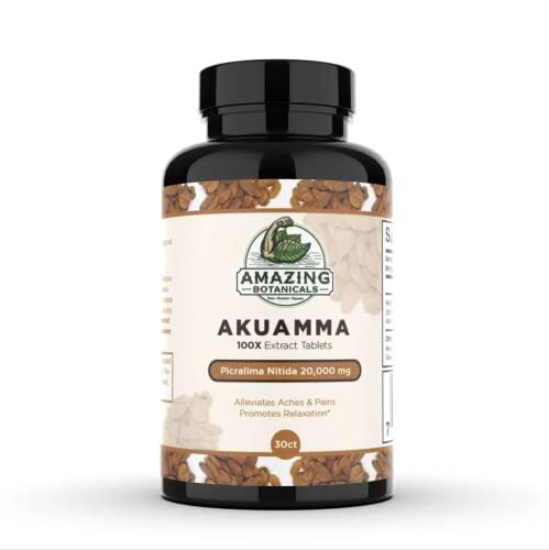 Akuamma Extract Tablets – 20,000mg Relieves Stress, Promotes Calmness, 30ct