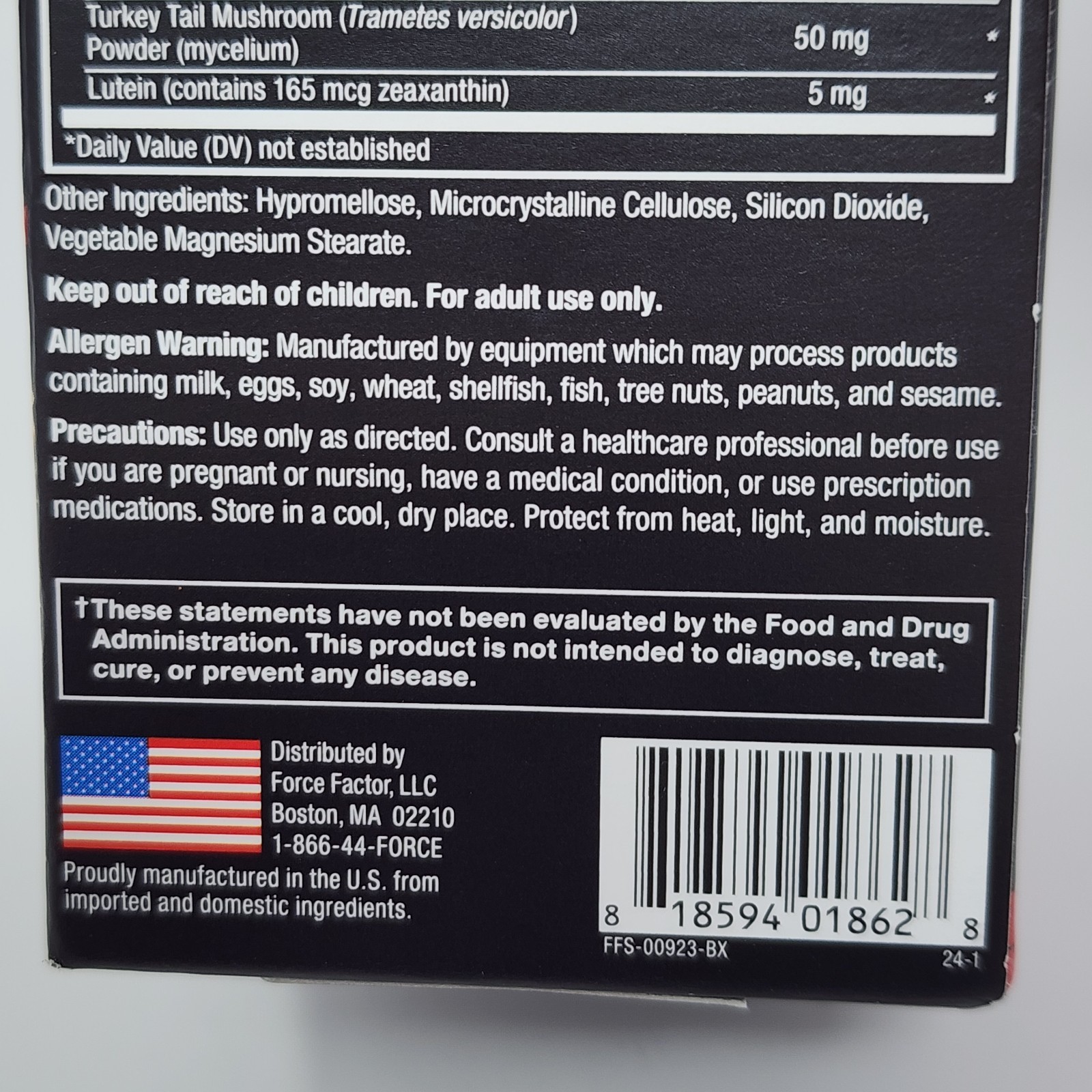 Force Factor Forebrain Focus Dietary Supplement, 60 Capsules Exp 12/2028
