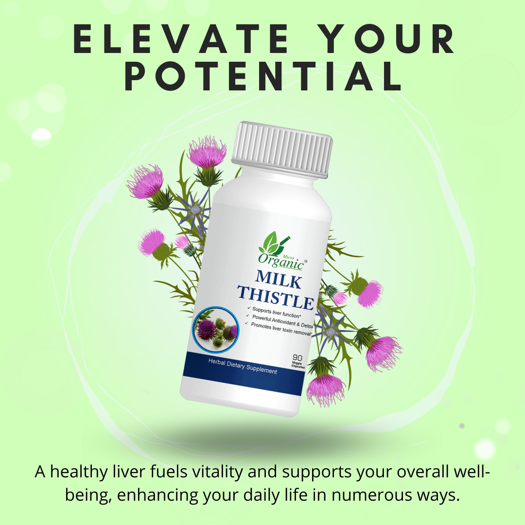 Milk Thistle Capsules Natural Liver Support & Detox Supplement Promote Digestion