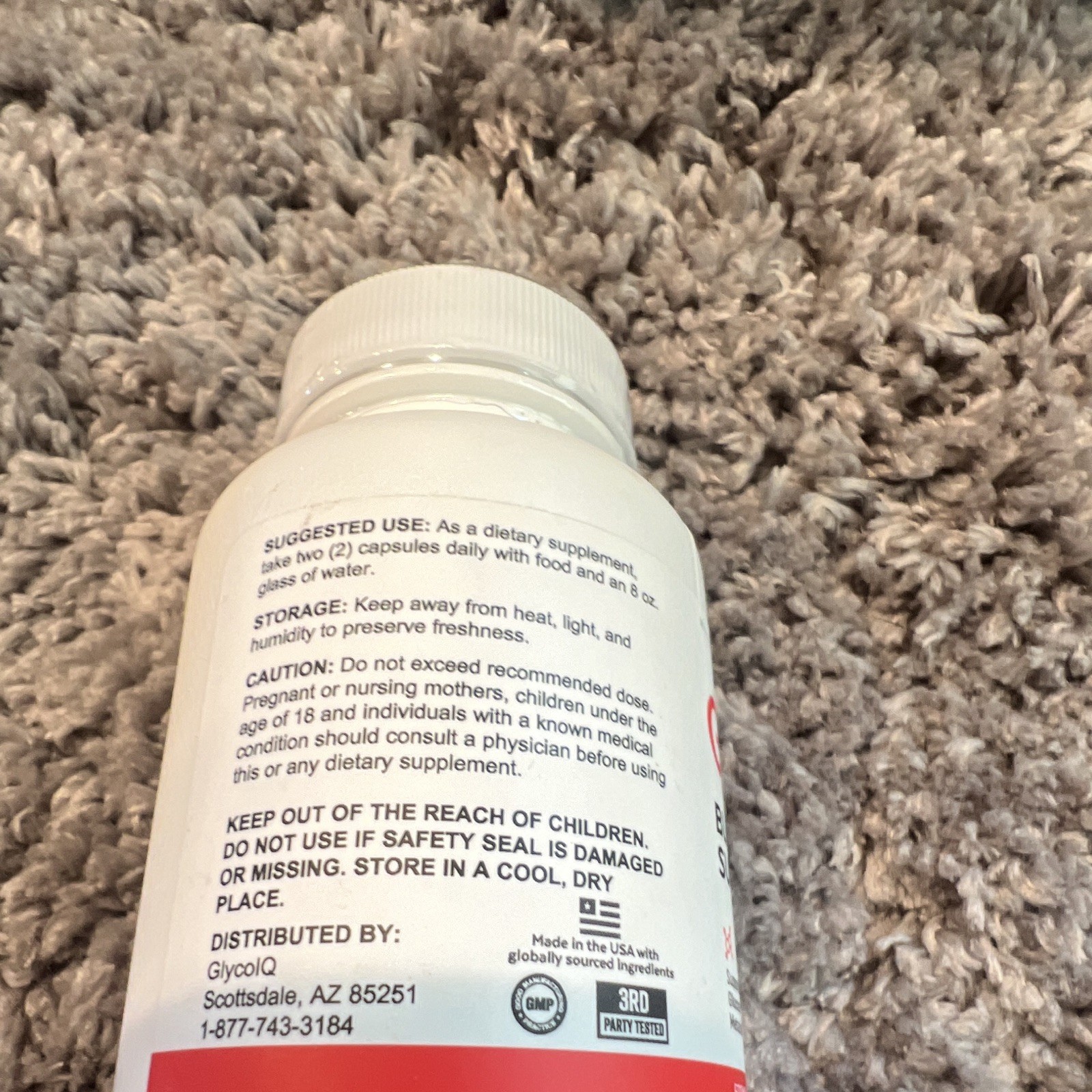 GlycolQ Blood Balance Support Capsules Blood Sugar Metabolism 60 Ct Exp 10/2027