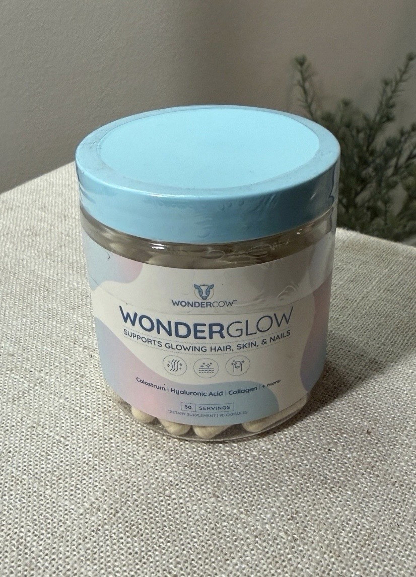 WonderCow WonderGlow Colostrum Collagen Hyaluronic Acid Skin Supplement 90ct