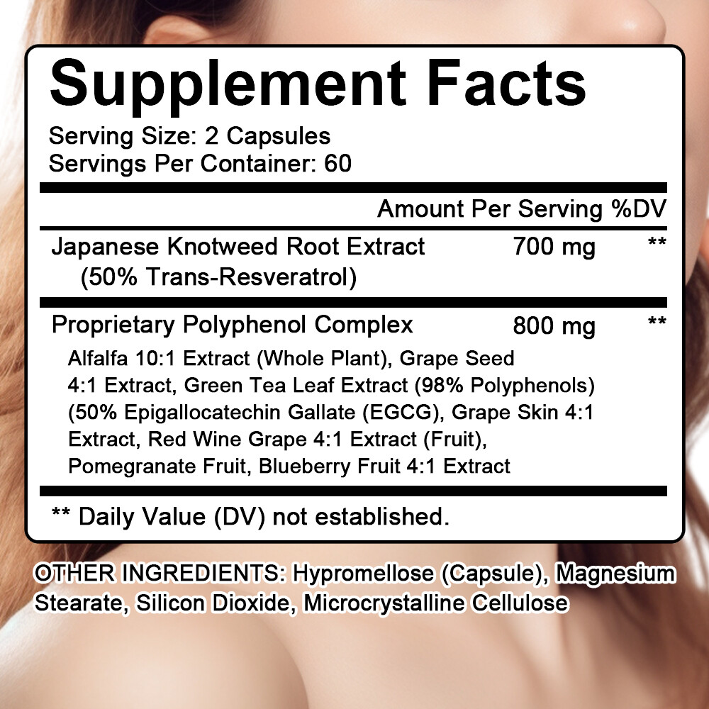 Japanese Knotweed Extract, Liposomal Trans-Resveratrol 700mg – 100% Natural