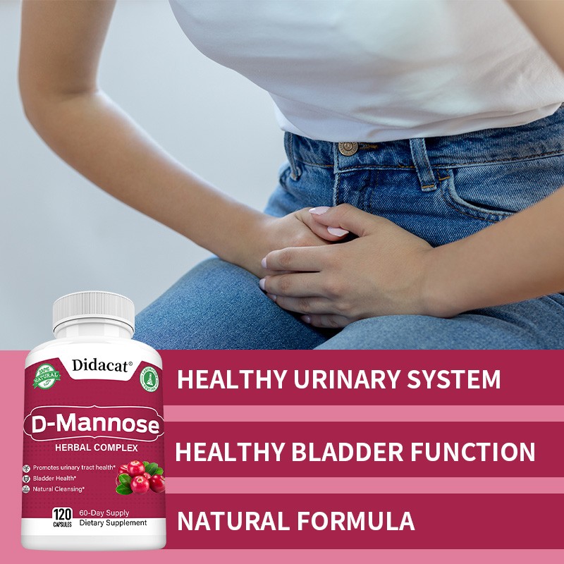 D Mannose Supplements Urinary Tract Cleanse Promotes Bladder Health 120 Capsules