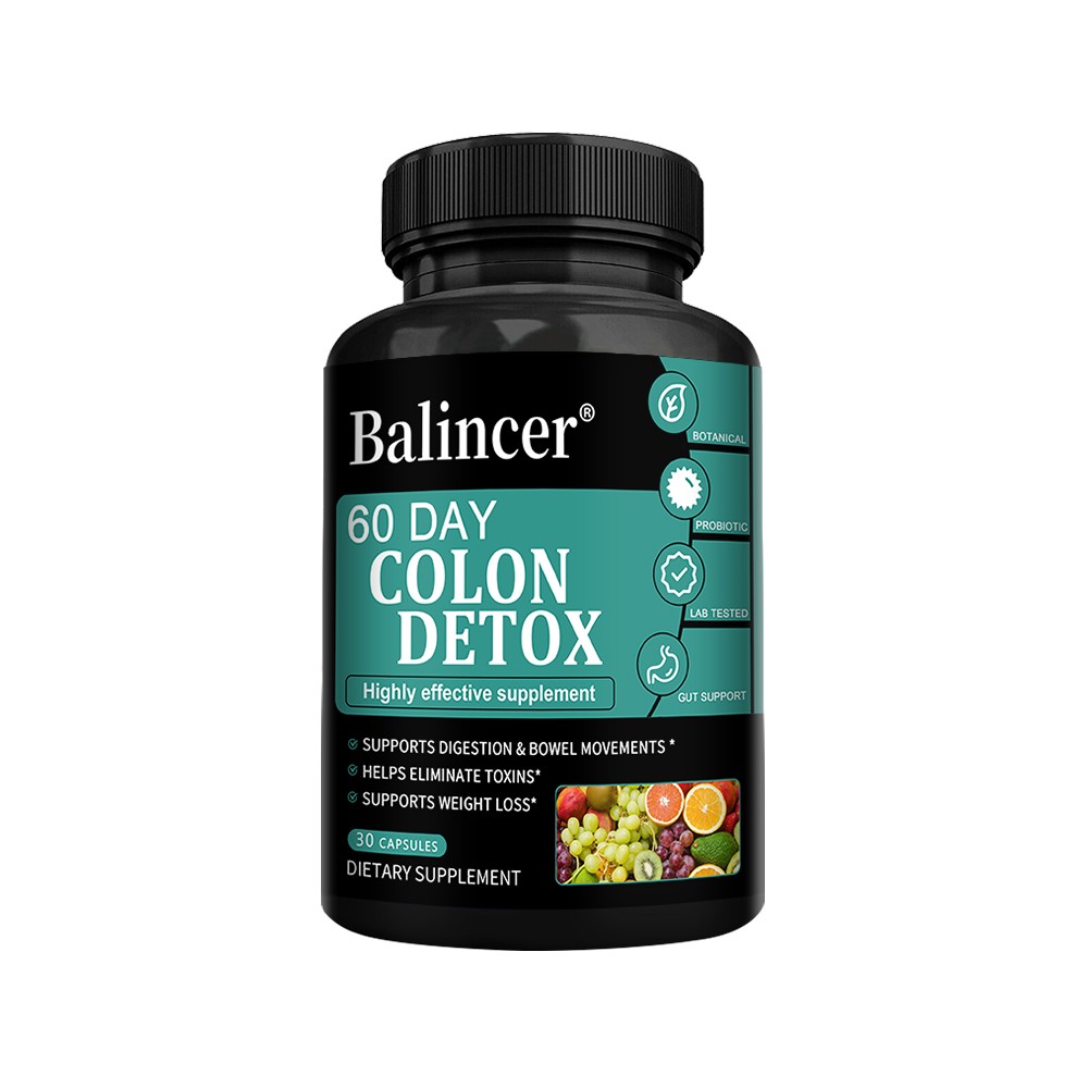 60-Day Colon Detox Capsules – Regular bowel movements -Balanced digestive system