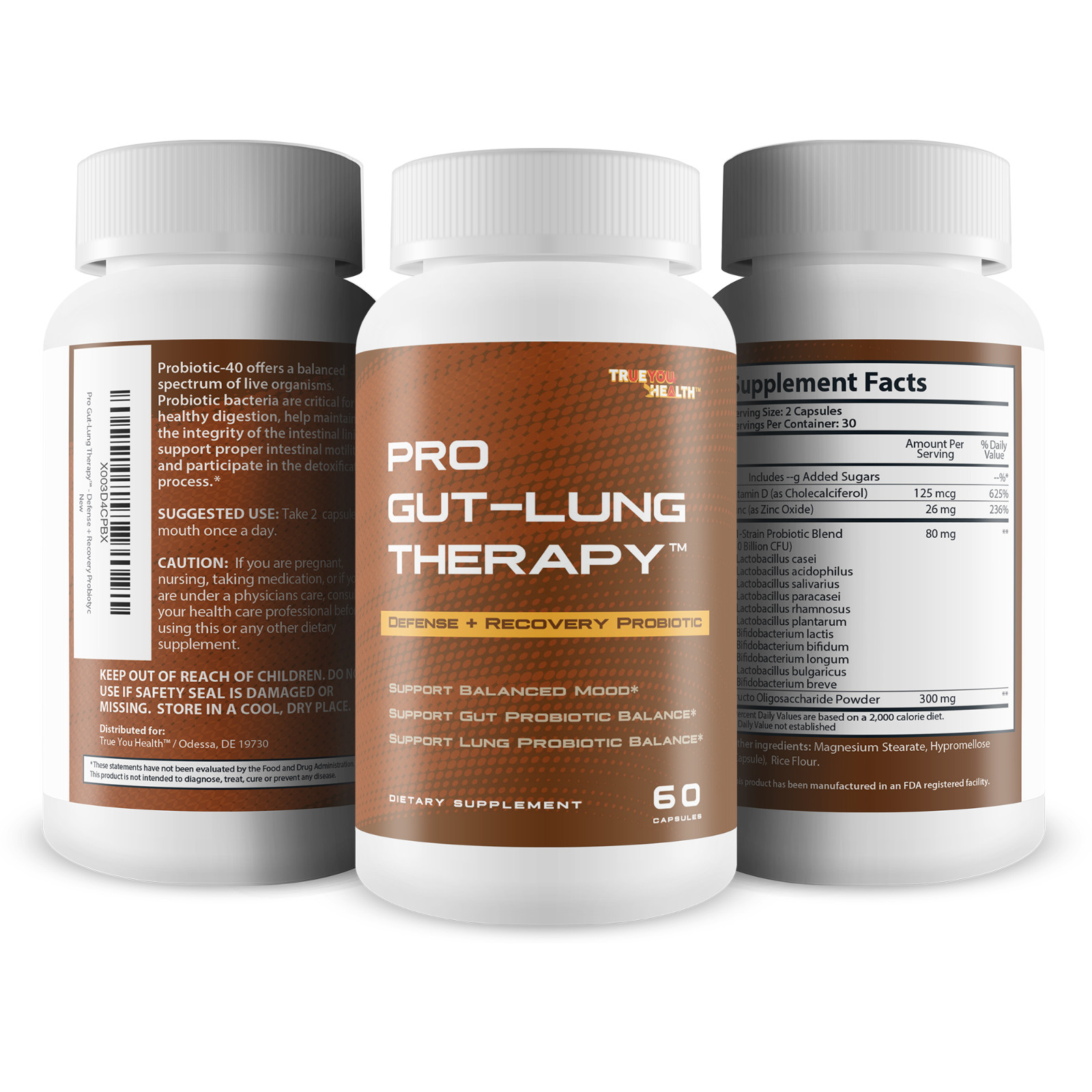 Pro Gut-Lung Therapy – Probiotic Mood Support – Defense + Recovery Probiotic