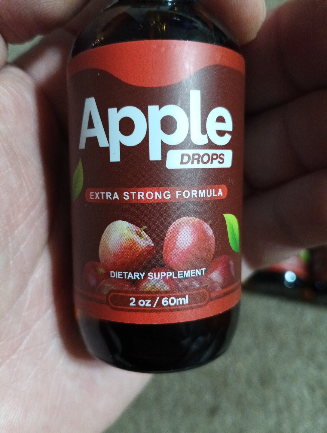 3x Apple Drops Extra Strong Formula Dietary Supplement 2 oz (Lot of 3)