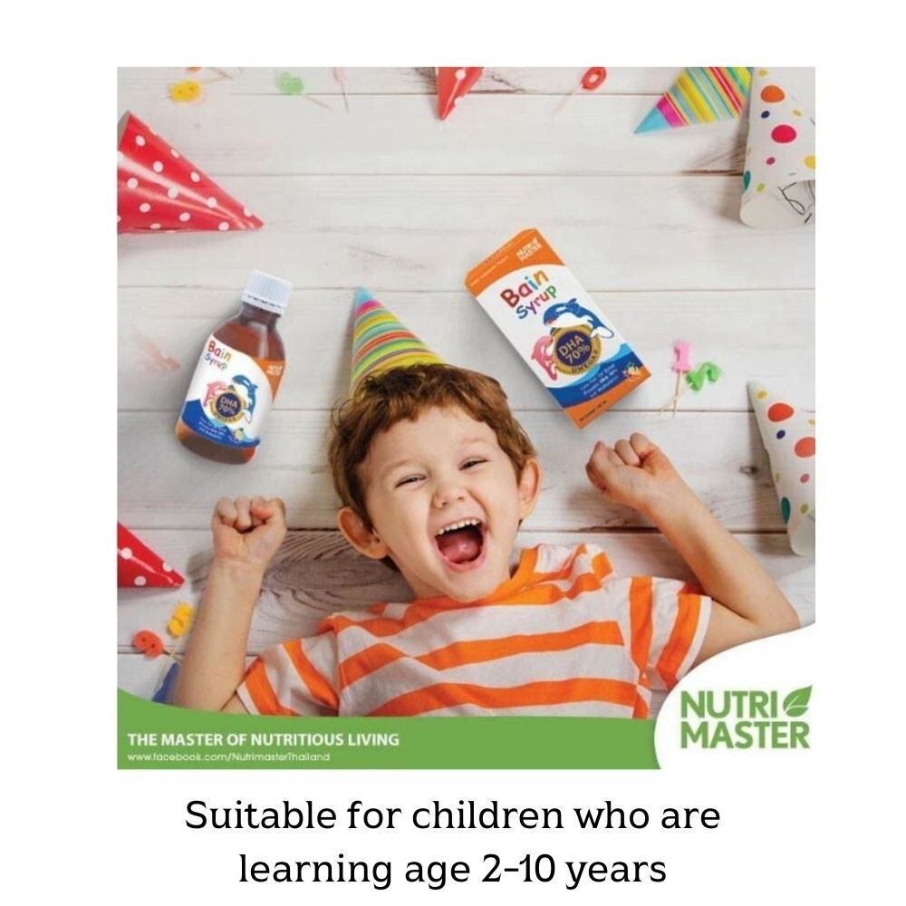 Bain Syrup Nutri Master DHA 70% Tuna Fish Oil Multivitamin for young 150ml