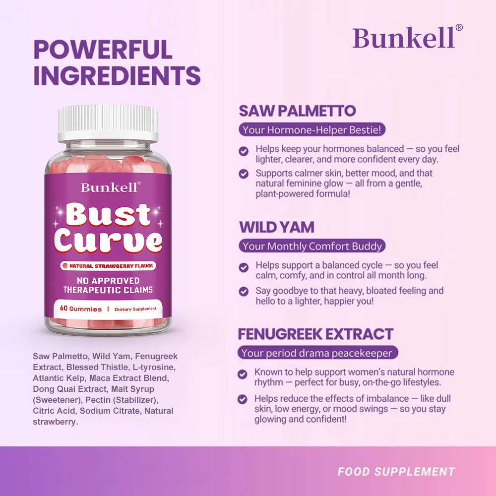 Glute Curves Supplements Promote Cholesterol Skin Hormone Health 60 Gummies