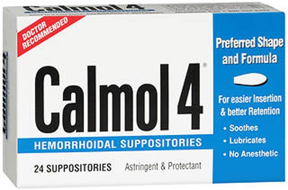 Calmol 4 Hemorrhoidal Suppositories – 24 Ea