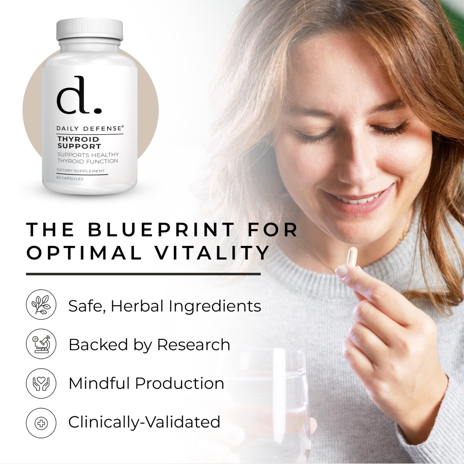 Daily Defense Thyroid Support 60 capsules