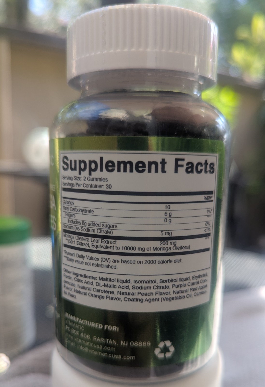 Vitamatic Moringa Gummies Sugar-Free 60 Count Immune Support Exp 08/2027
