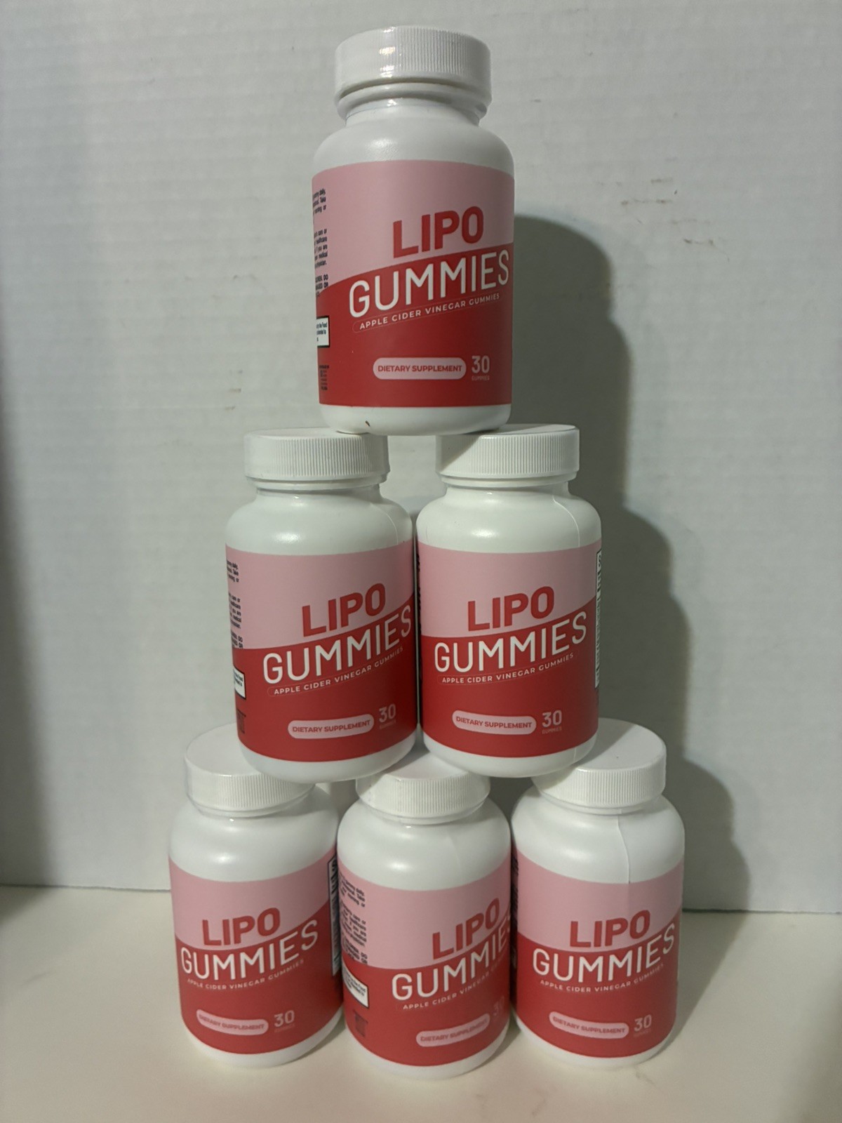 6 Lipo Gummies Apple Cider Vinegar Gummies 30 Gummies free shipping Exp 8/2026