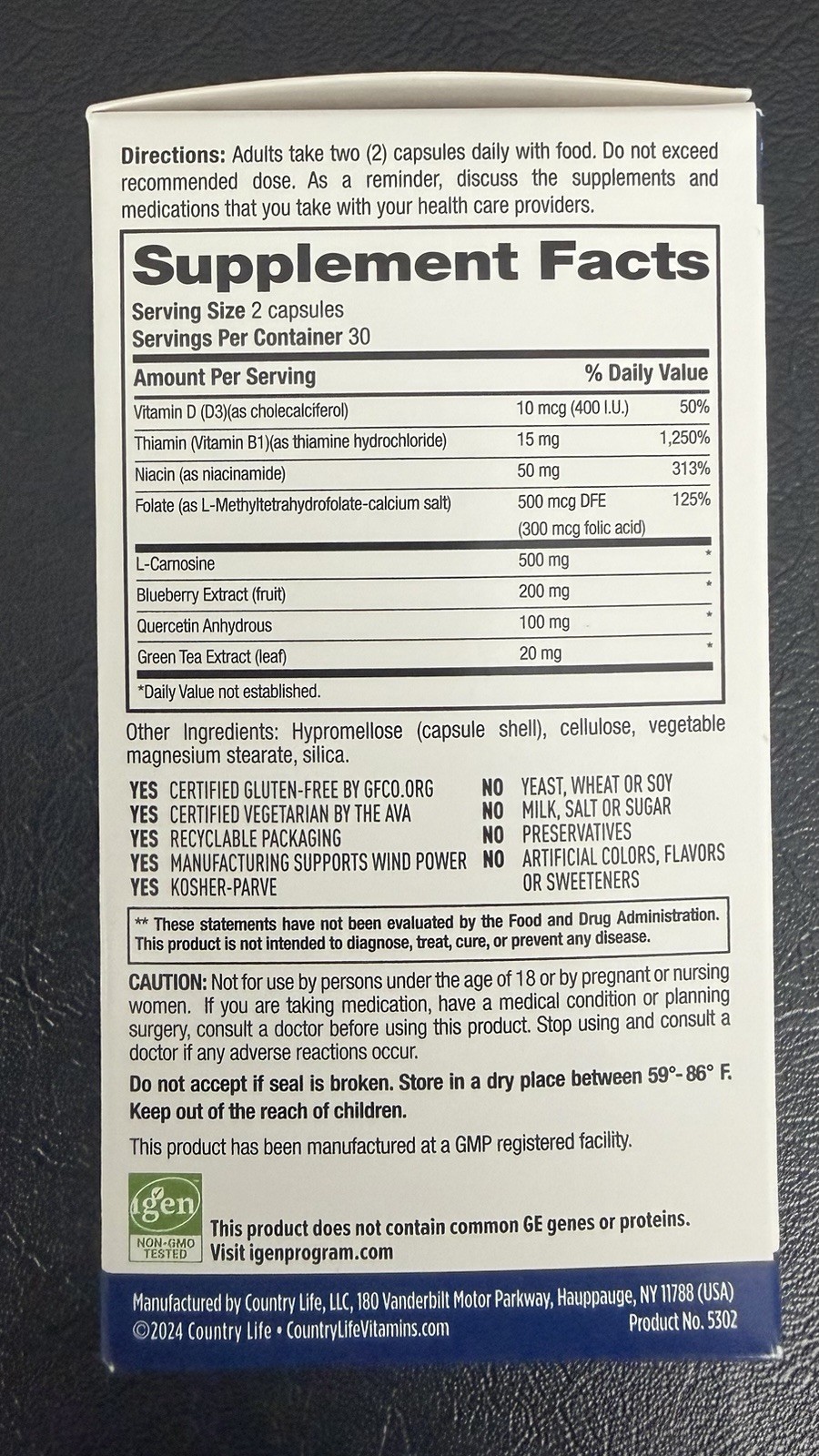 Country Life Ageless Theory Stem Cell Support 60 Caps Vegetarian Exp 04/27