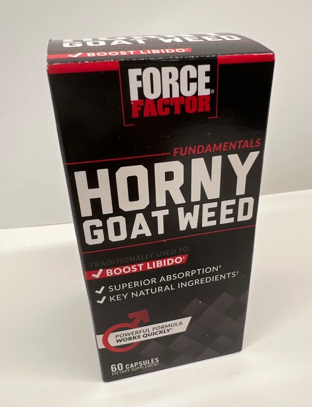 Force Factor – Horny Goat Weed with Black Pepper 750 mg. – 60 Capsules-EXP:1/25