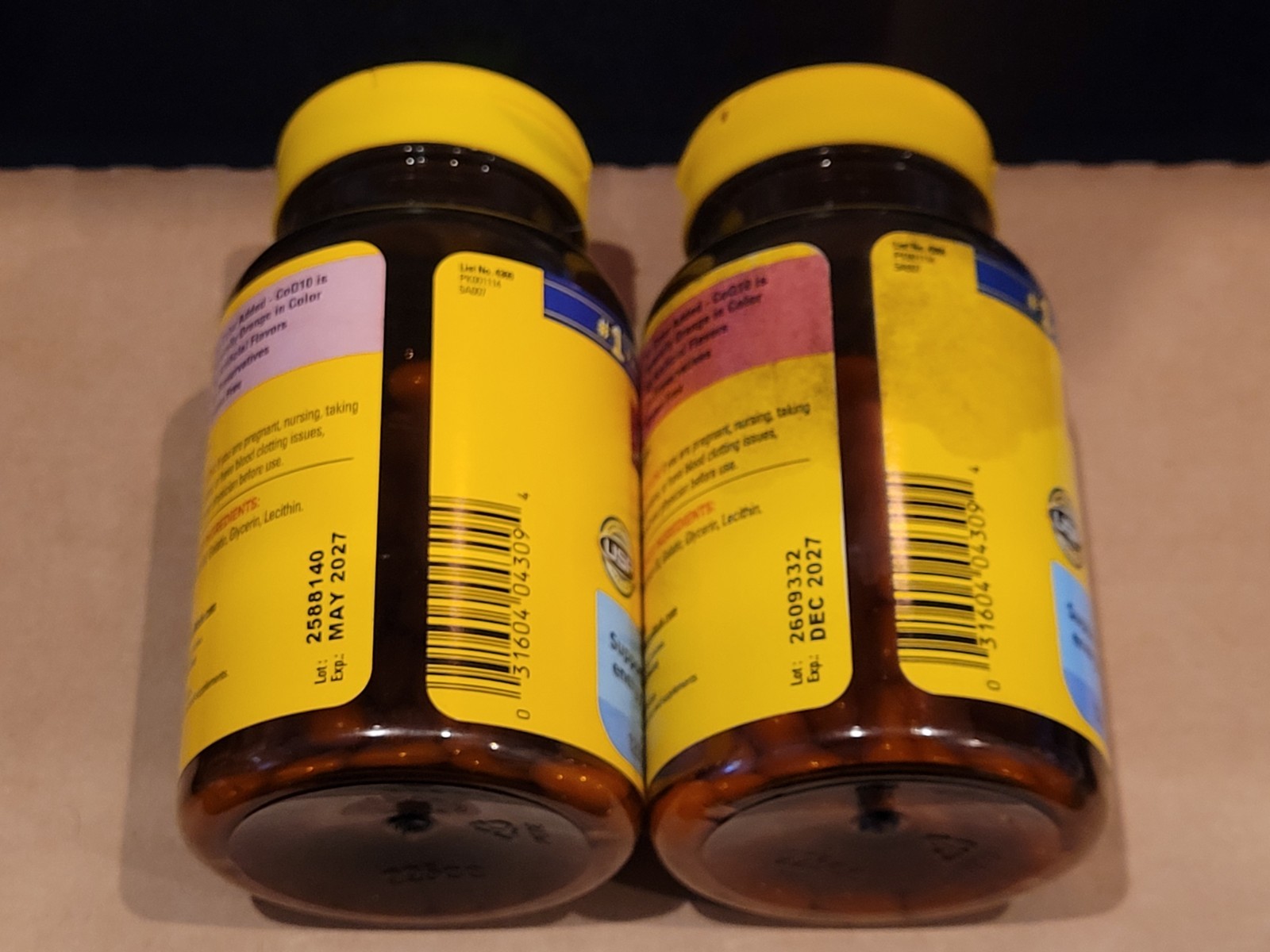 (2X) Nature Made CoQ10 Softgels- 120ct Bottles- 100mg- Exp 5/27- 240 Gels Total!