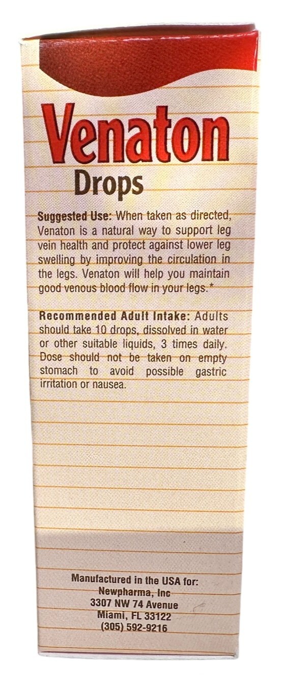 Venaton Drops 1 Oz for Leg and Vein Health para la salud de las piernas y venas