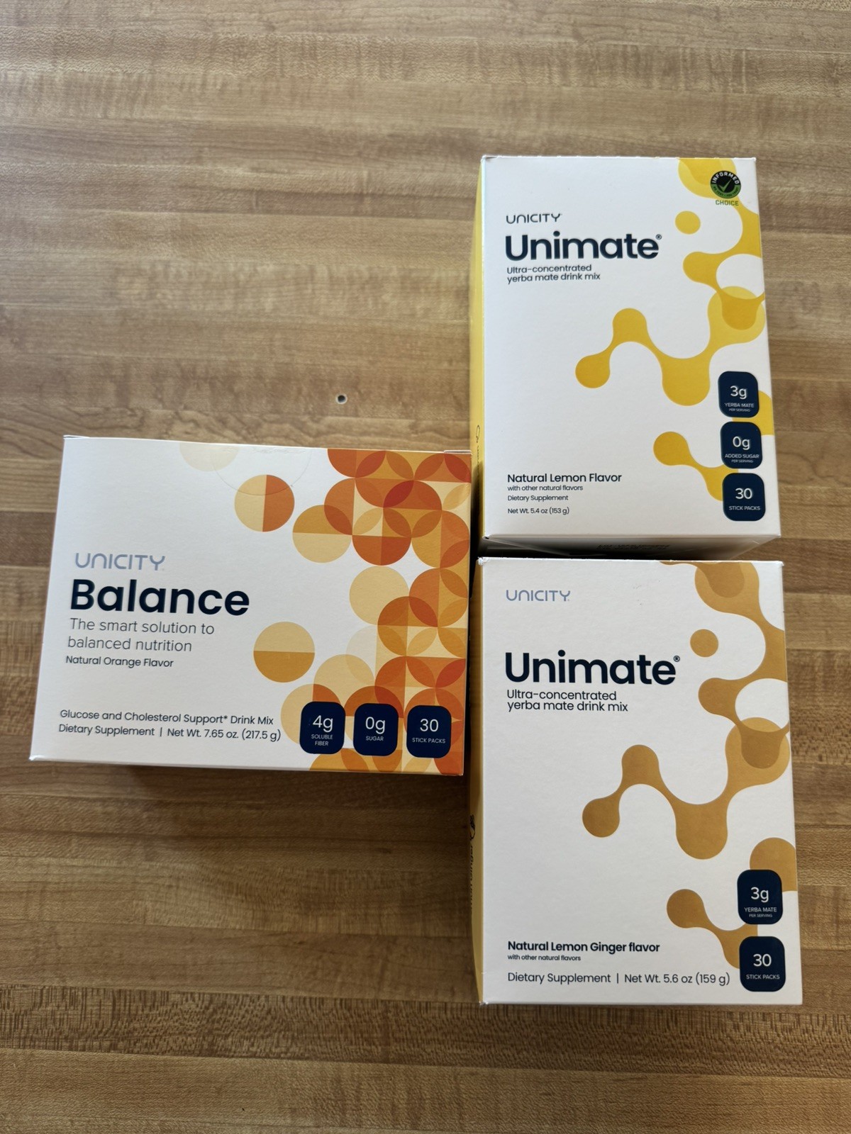 Unicity Feel Great 3 Pack Kit-Unicity Balance 30 Ct-&-Unicity Lemon Ginger 60 Ct