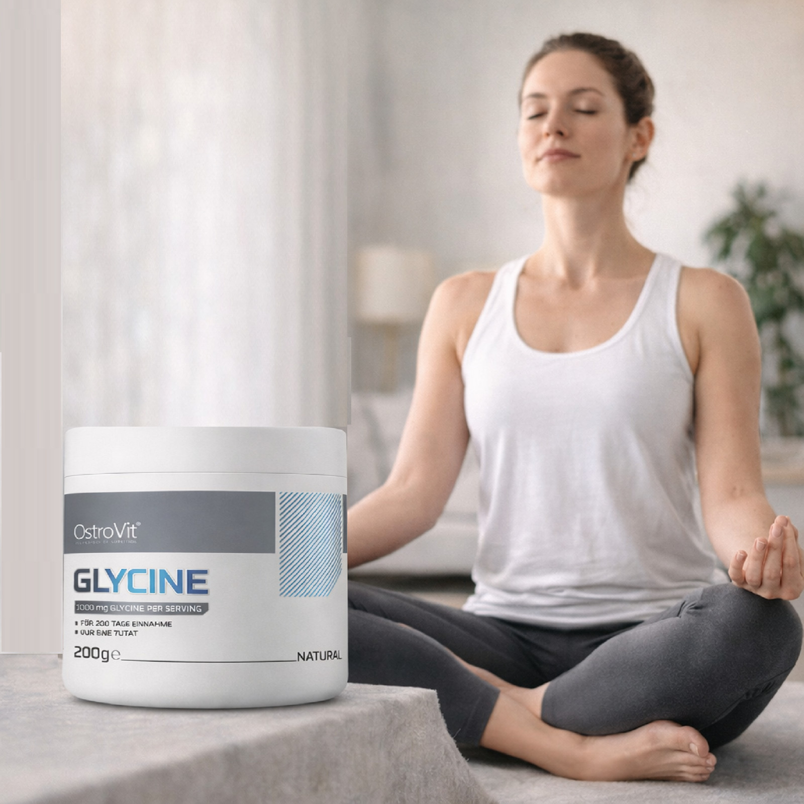 GLYCINE – 200g -OSTROVIT- Connective tissue Improved sleep quality Regeneration