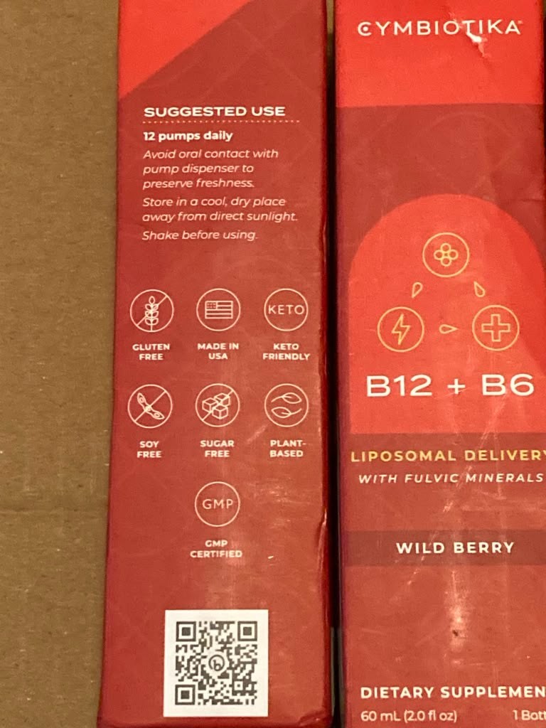 3X CYMBIOTIKA Vitamin B12+B6 Wild Berry 60ml + 2x LImelight Soursop Regenerator